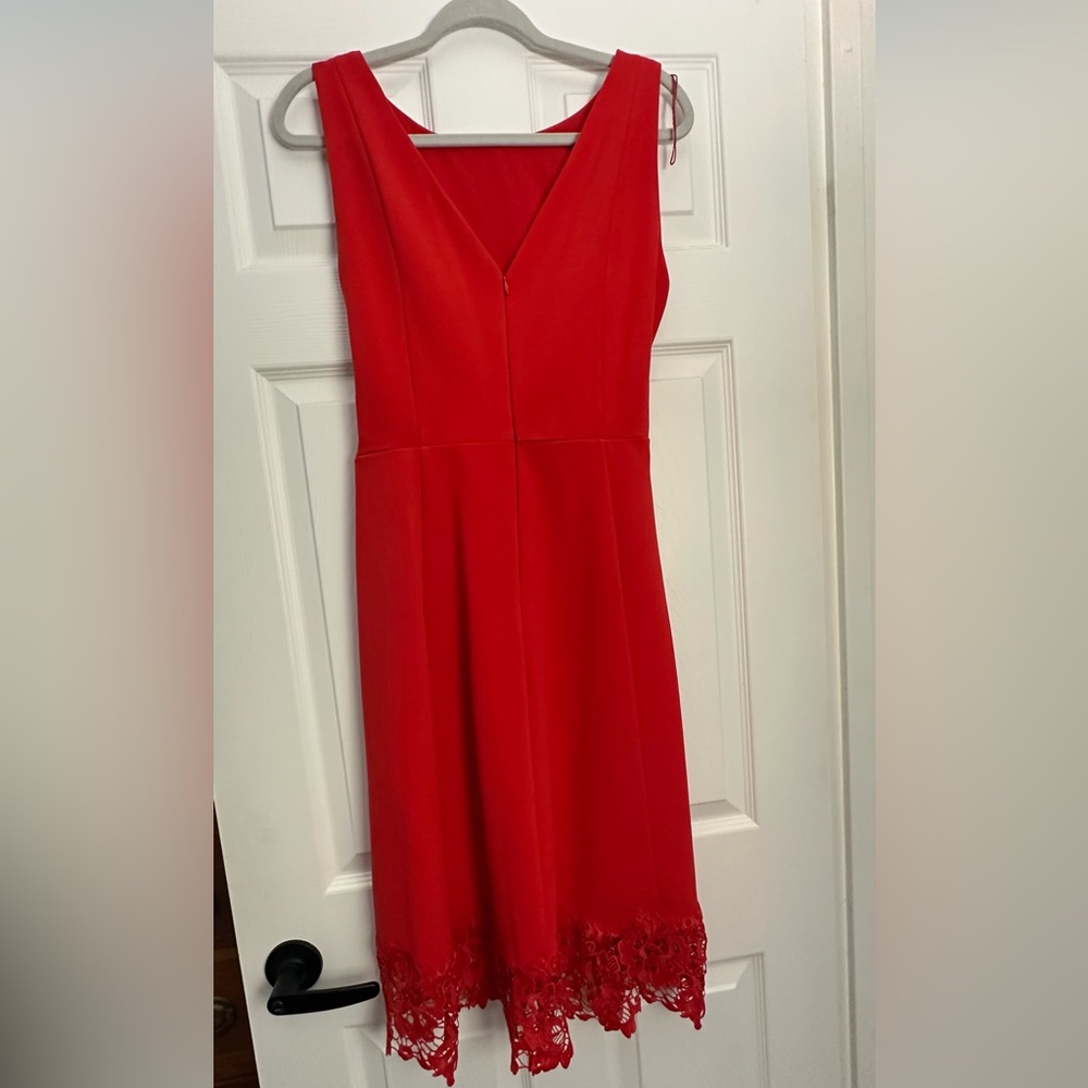 Adrianna Papell Red Sleeveless Dress Size 10 - Picture 2 of 4